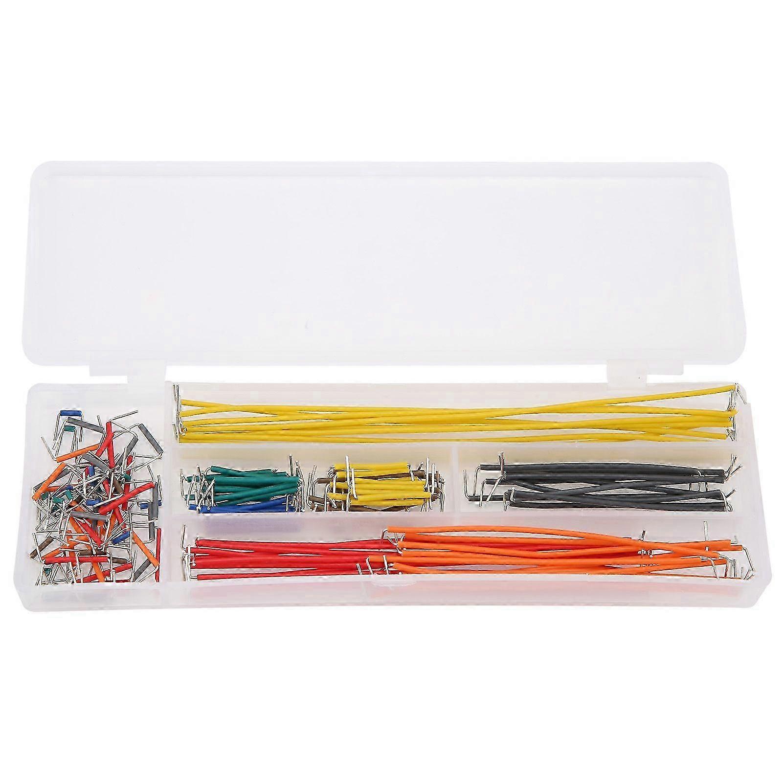 140Pcs Breadboard Jumper Wire 14 Lengths Electrical Wire Assorted with Plastic Storage Box