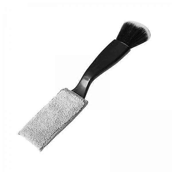 2x Car Detailing Brush Double Ended Vent Dusters Black