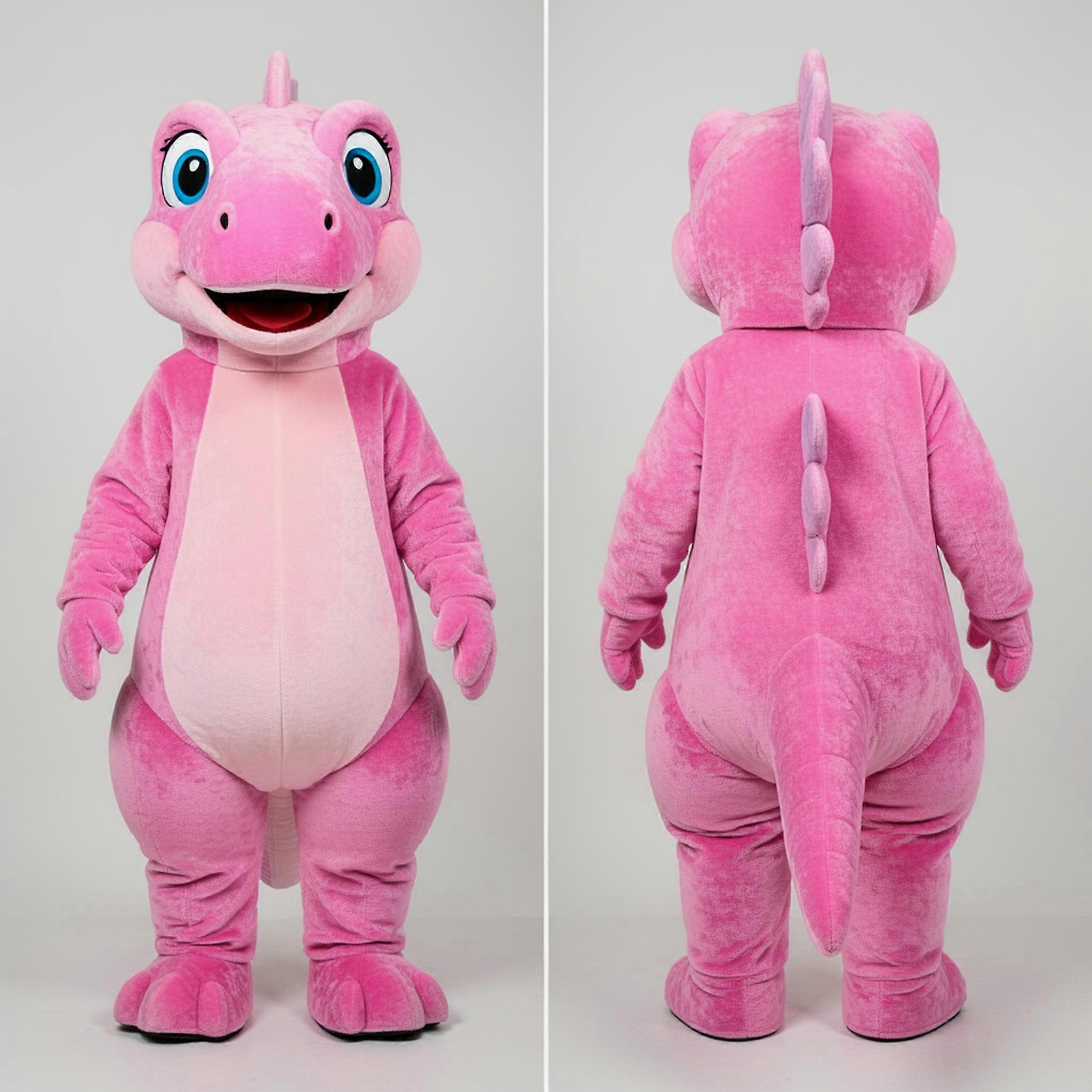 MASTICOT Blush Pink Flowing Iguanodon Mascot