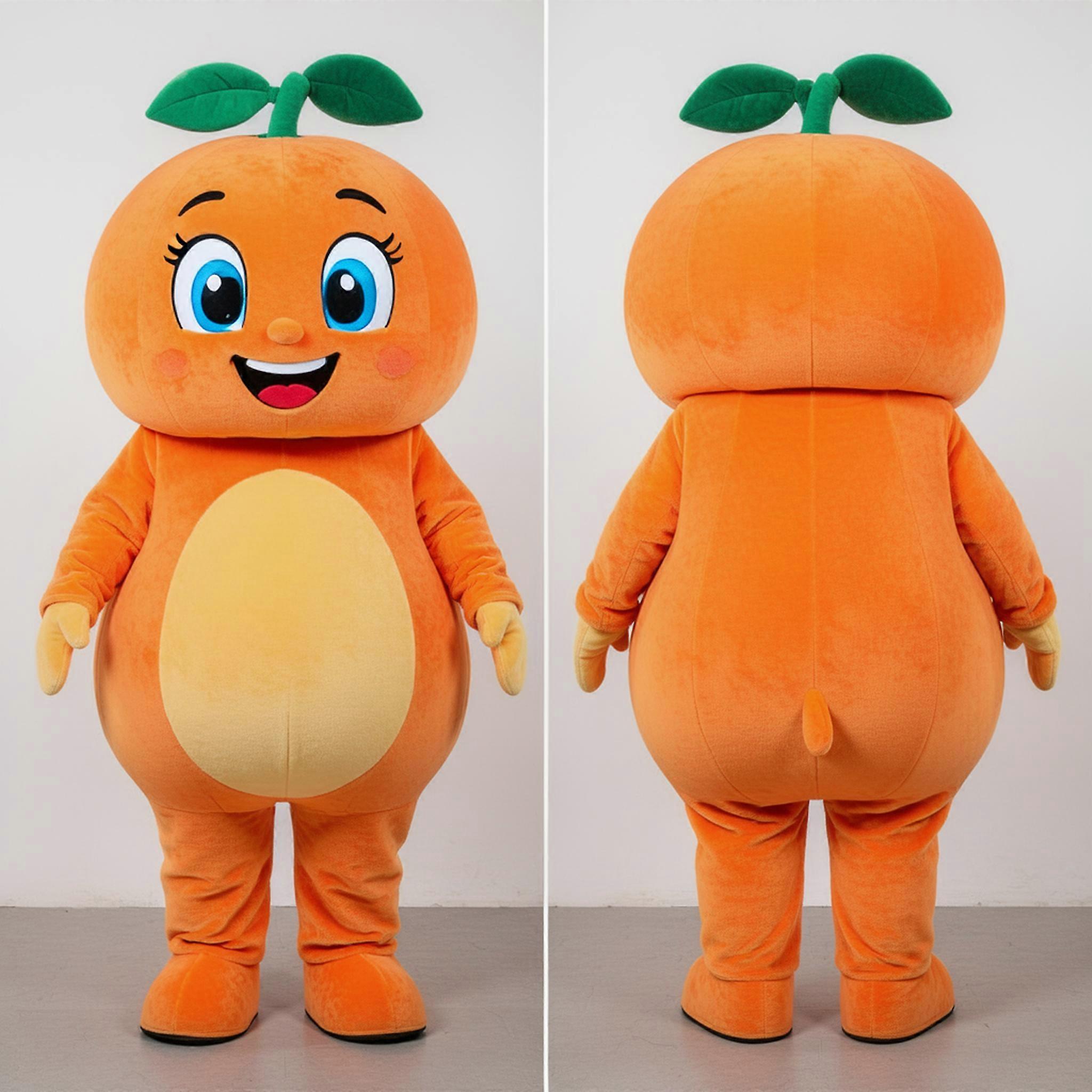 MASTICOT Orange Round Melon Mascot