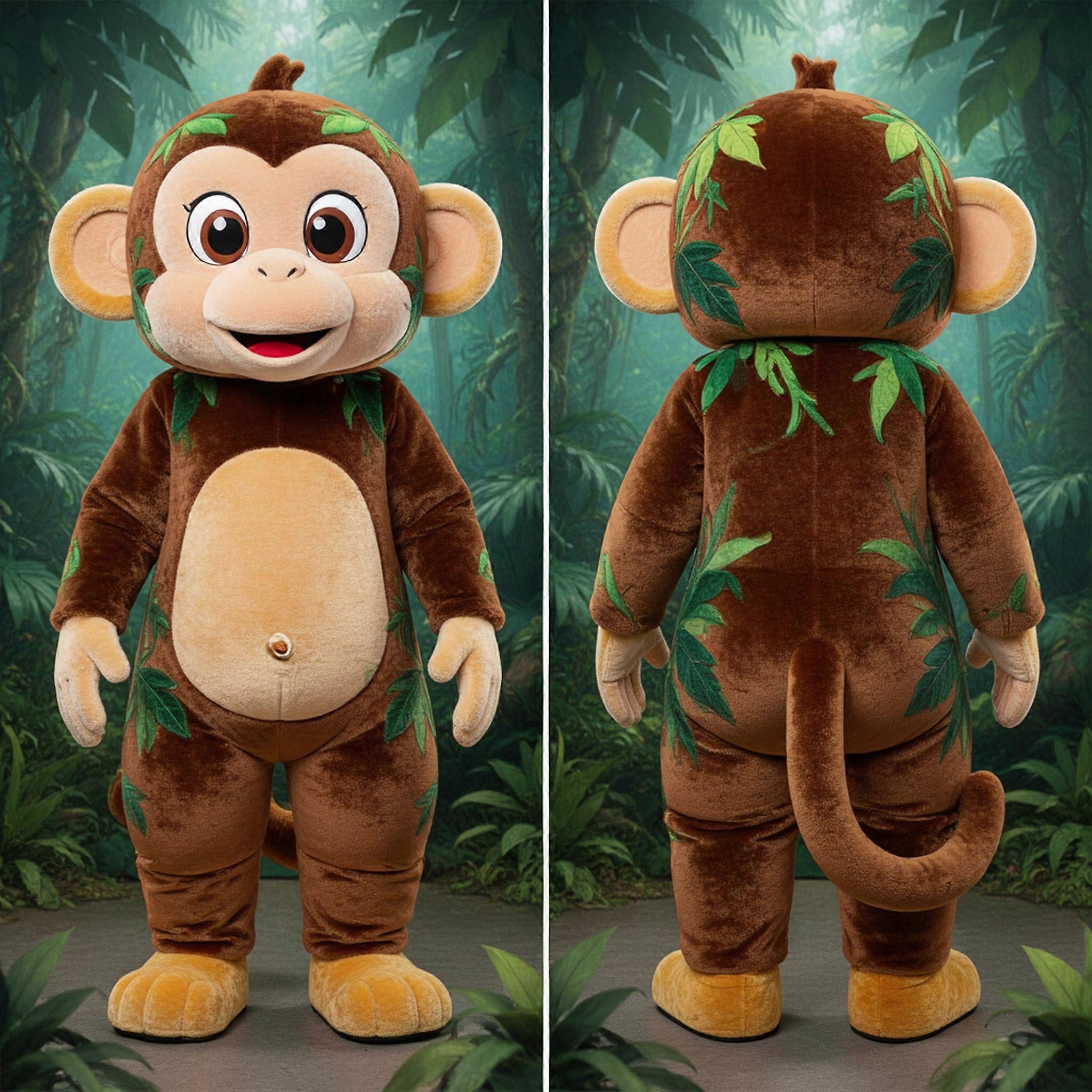 MASTICOT Rust Orange Wide Eyed Capuchin Monkey Mascot