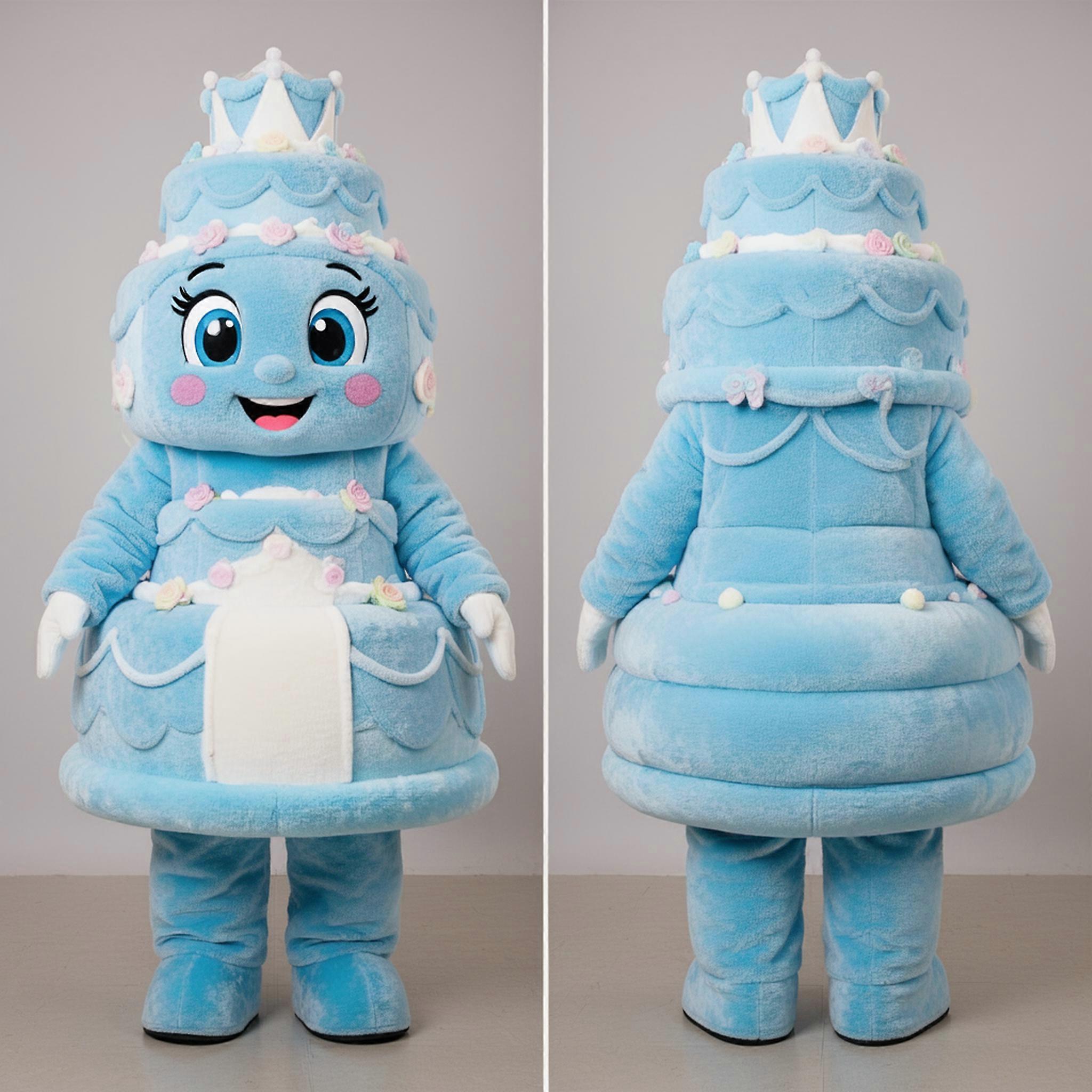 MASTICOT Sky Blue Tiered Wedding Cake Mascot