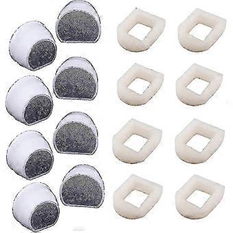16-pack skumförfilter och kolfilter som är kompatibla med Petsafe Drinkwell Fountain Inox 360 Avalon-Yvan