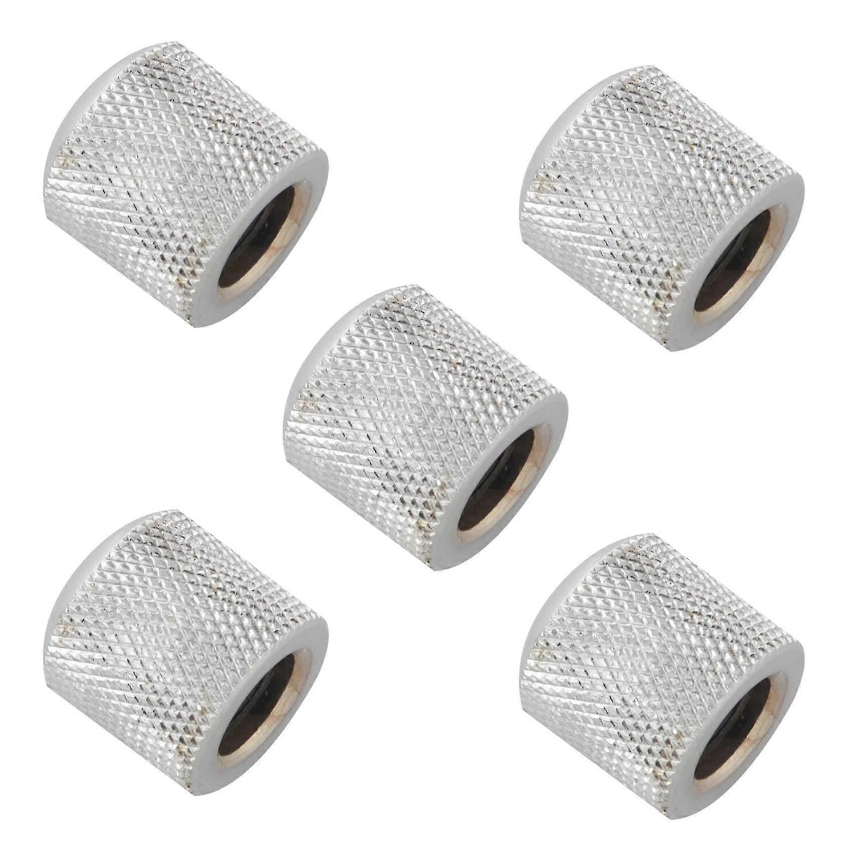 20x Guitar Dome Control Knobs For Fender Tele Replacement, Silver