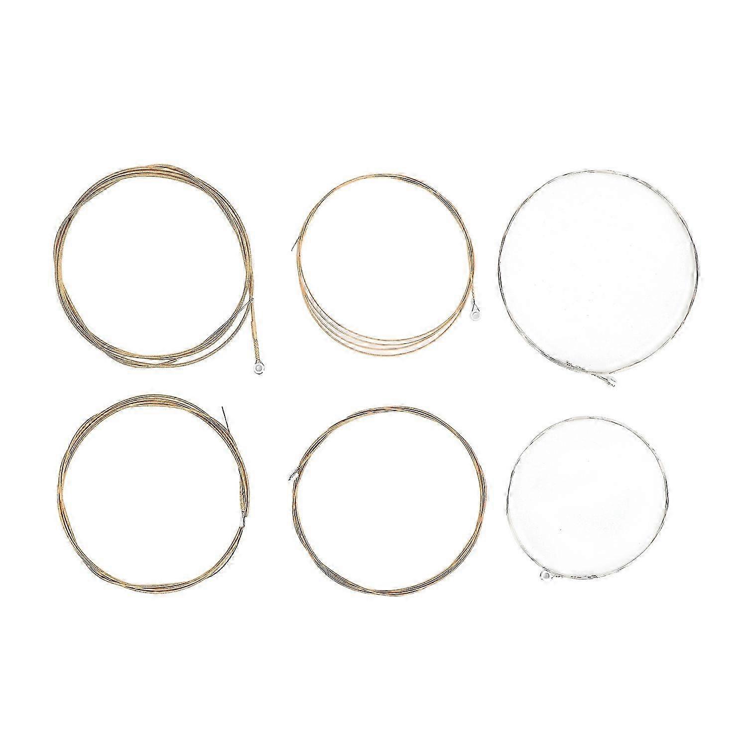 6PCS Acoustic Guitar Strings Rust Resistant Coating Folk Guitar Strings Replacement