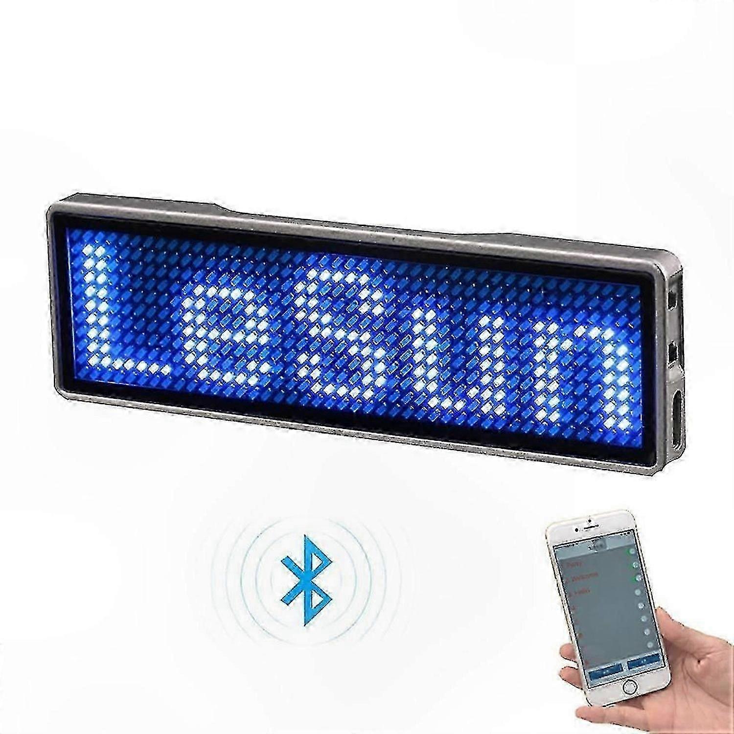Bluetooth LED Message Board, Programmable Scrolling Text Display, 93x23mm Screen