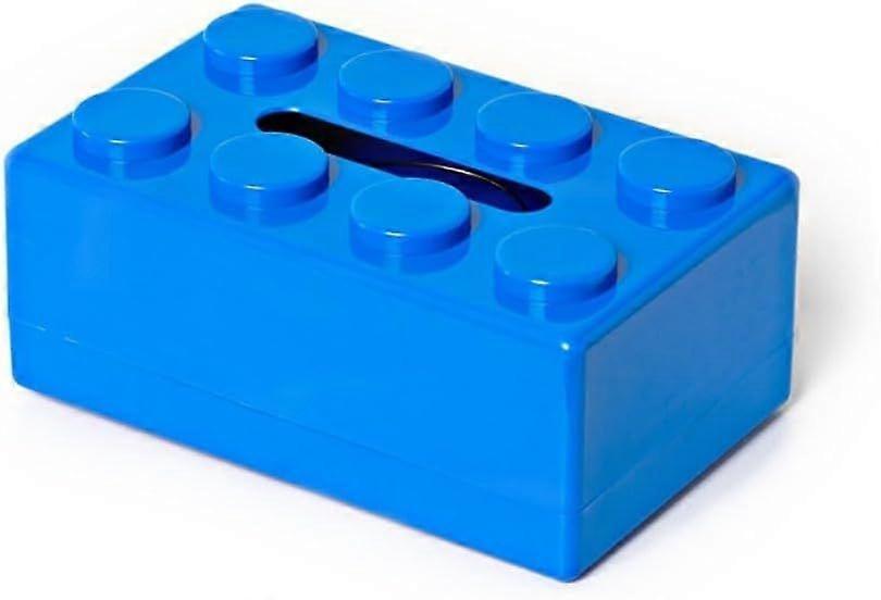Unique brick-shaped tissue box, wall or desk storage solution (blue) 20*12.6*8CM