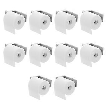 Conjunto de 10 peças de acessórios em miniatura para casa de bonecas com suporte para papel higiênico