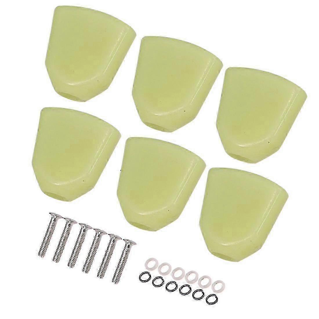 Trapezoid Jade Green Guitar Peg Caps