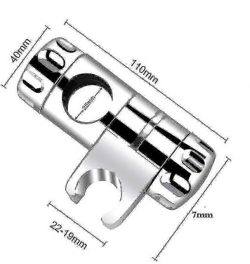 Shower Head Holders,25mm Adjustable Replacement Shower Holder Chrome