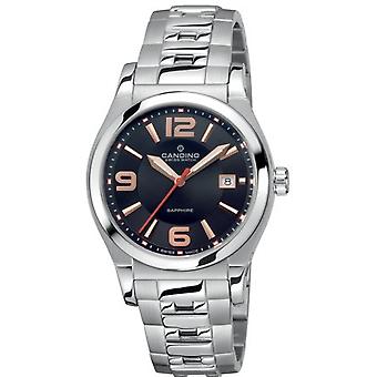 Candino Casual Quartz Analog Man Watch with C4440/4 Stainless Steel Bracelet