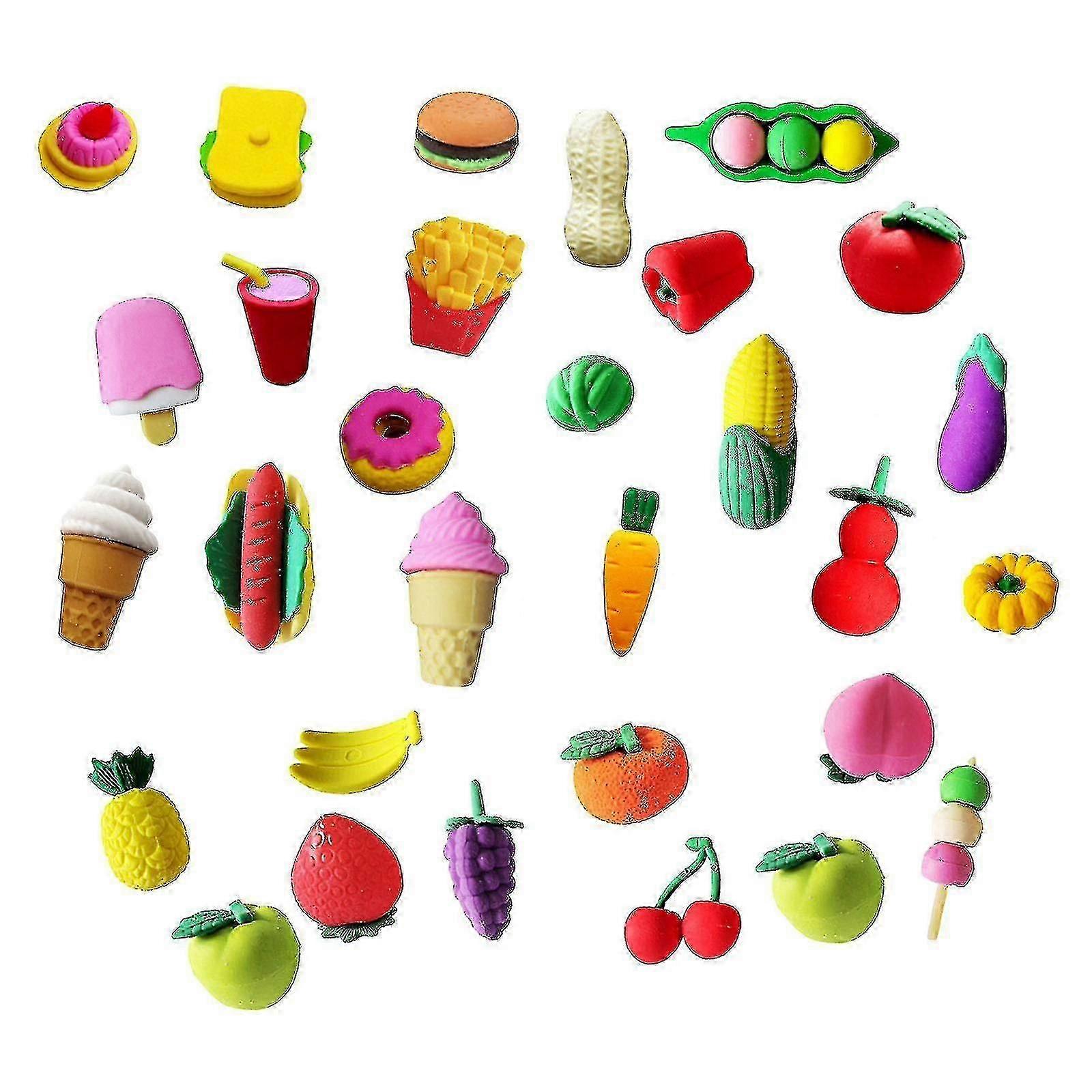 30 Piece Pull Apart Fruit Erasers