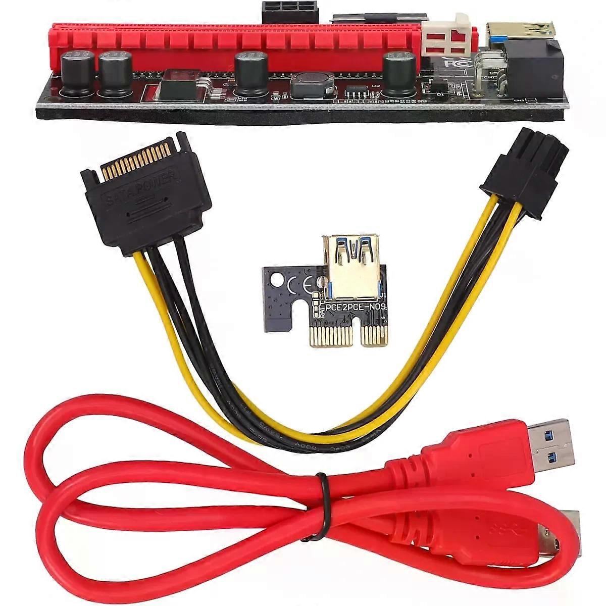 Graphics Card Extension Cable Red Pvc Connector