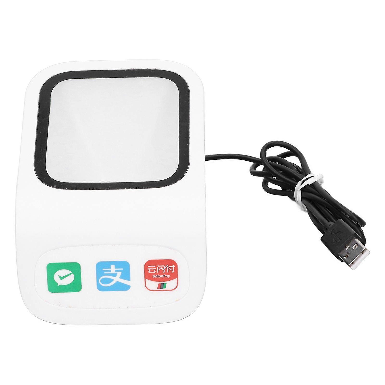 Desktop Barcode Scanner Voice Prompts Large Window QR Barcode Scanner with USB Interface 2D Barcode Reader for Windows