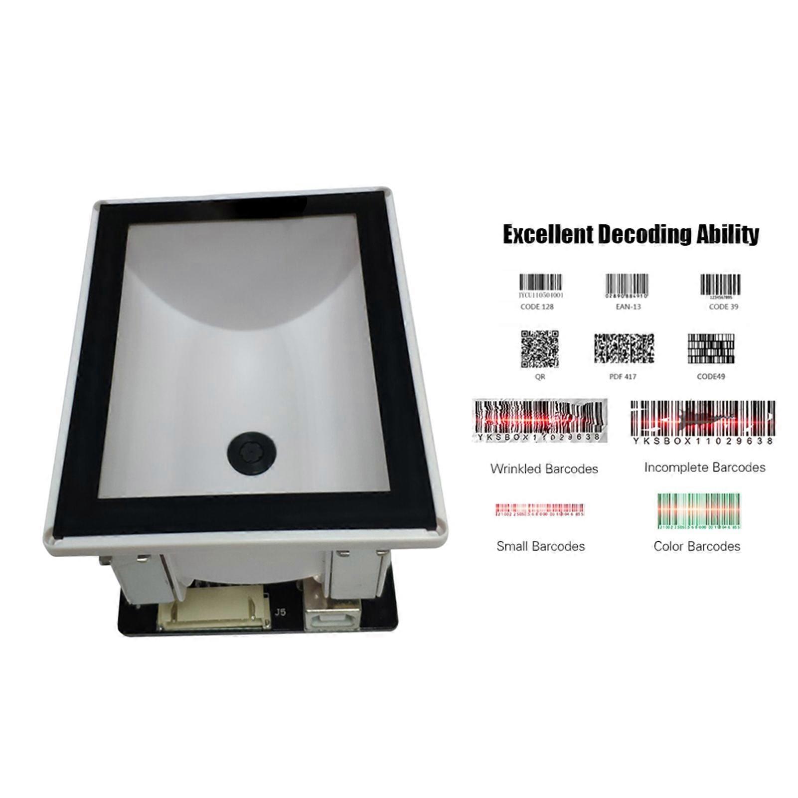 2D bar  scanner, professional module with atomizing lighting and for self-service machines with access control