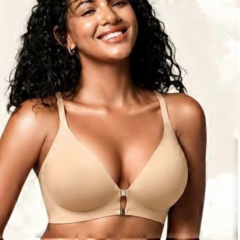 Cuteio BH met metalen, magnetische sluiting aan de voorkant - Naadloze ondersteunende BH voor dames, maat S-XL.