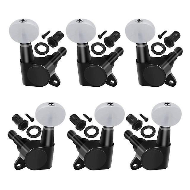 3R3l Guitar Tuning Pegs Sealed String Locking Tuners Machine Heads With Pearl White Button For Electric Acoustic Guitar