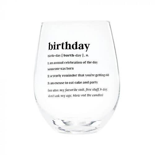 BIRTHDAY Defined Caption Feature Wine Glass Witty Take Original Definition 470mL