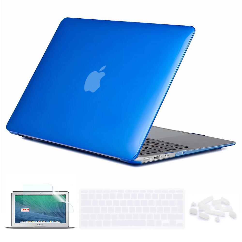 Capa De Teclado De Cristal Azul Escuro Capa Protetor De Tela Para Laptop Macbook Air 11 Polegadas A1370/a1465