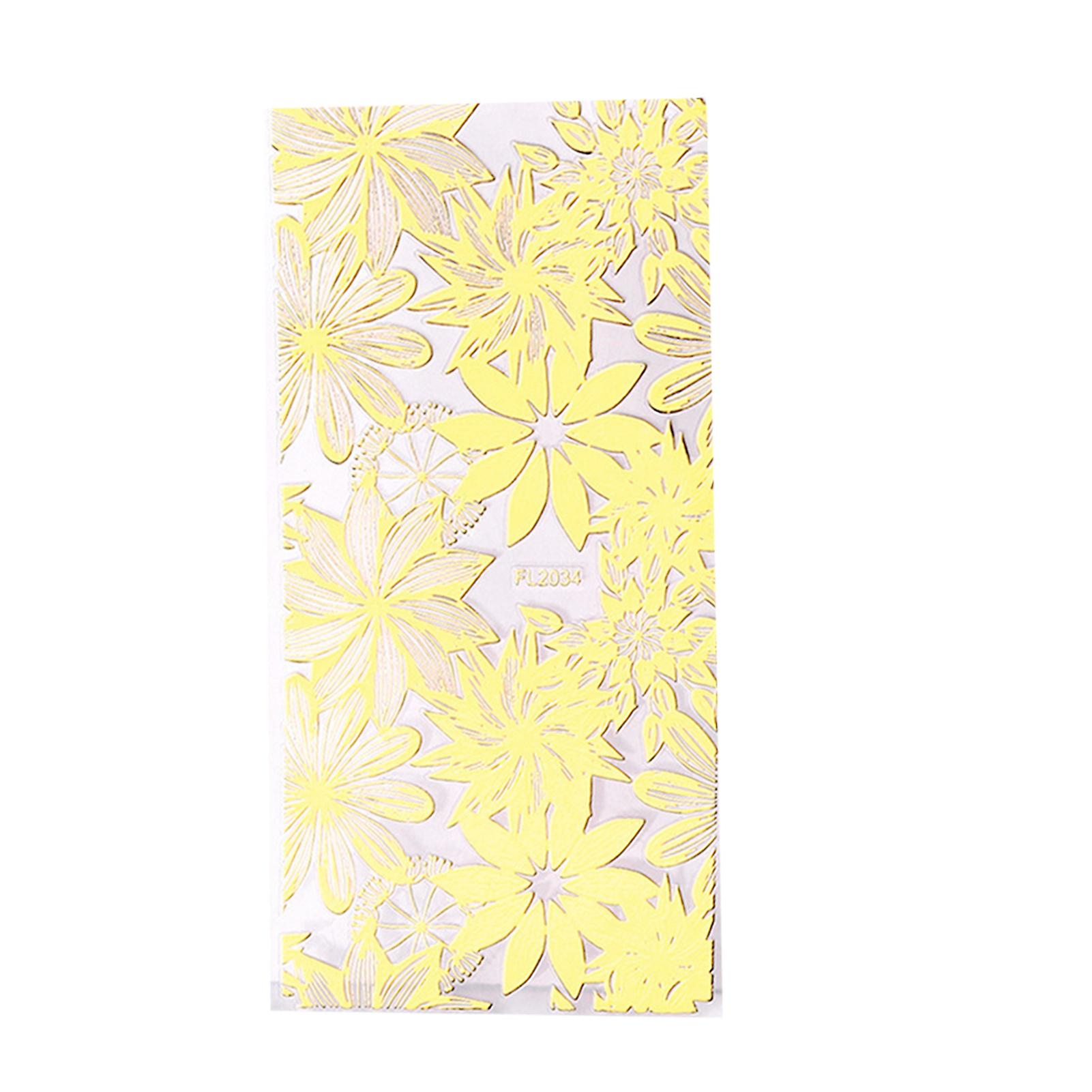 Nail Art Diy Stickers With Assorted Patterns Women Flower Nail Stickers Adhesive