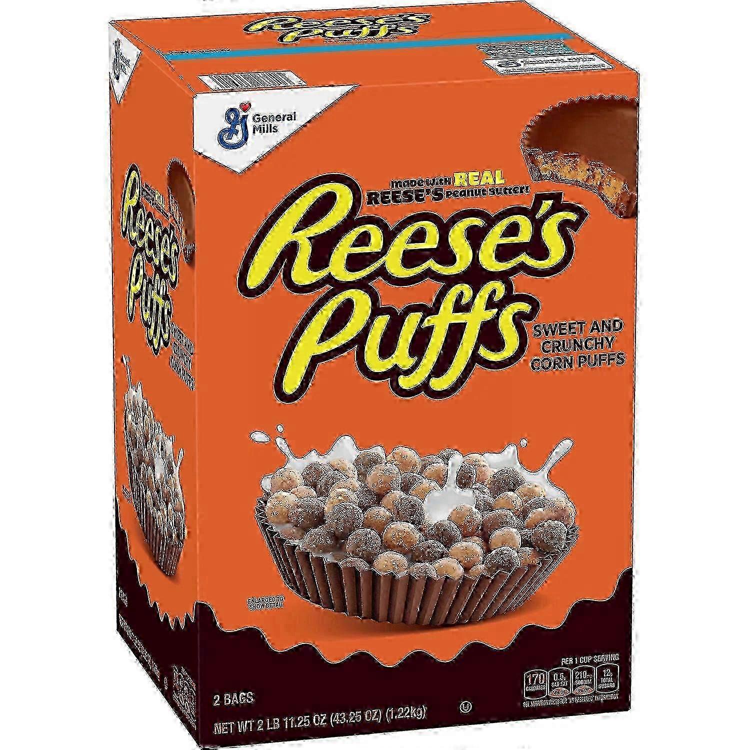 Reese's Puffs Cereal, Peanut Butter Chocolate, 43.25 Oz