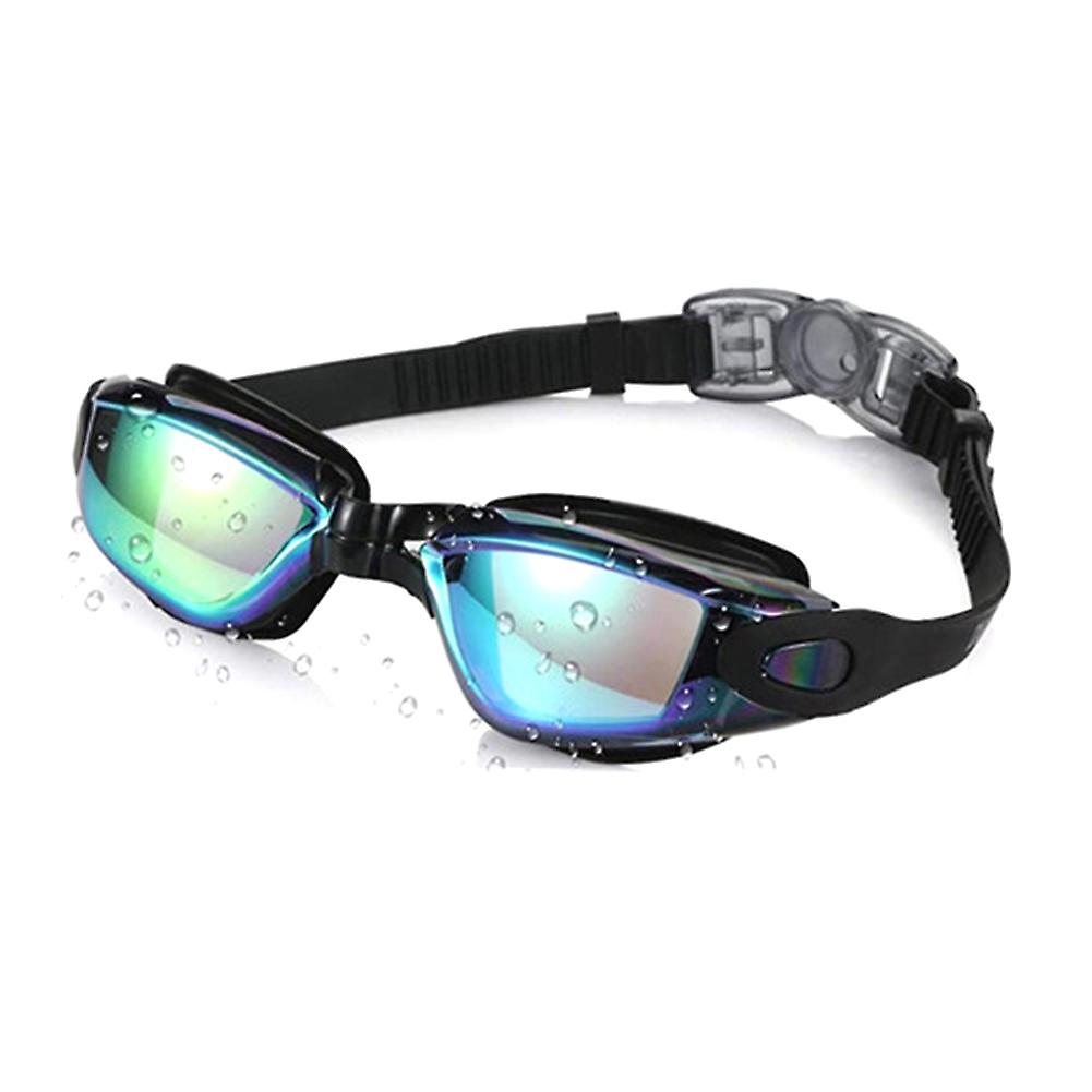 Colorful Plating Lens Swim Goggles with Box Clear Lens Adjusted Strap Swim Eyewears for Beach Swimming Pool