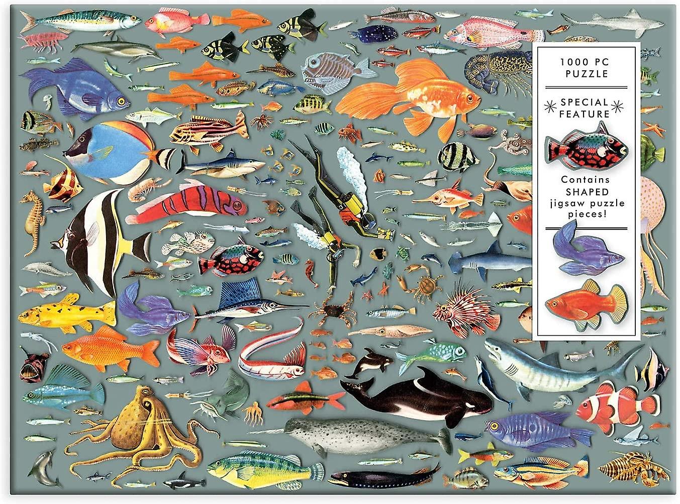 Galison Deepest Dive Jigsaw Puzzle with some Shaped Pieces (1000 Pieces)