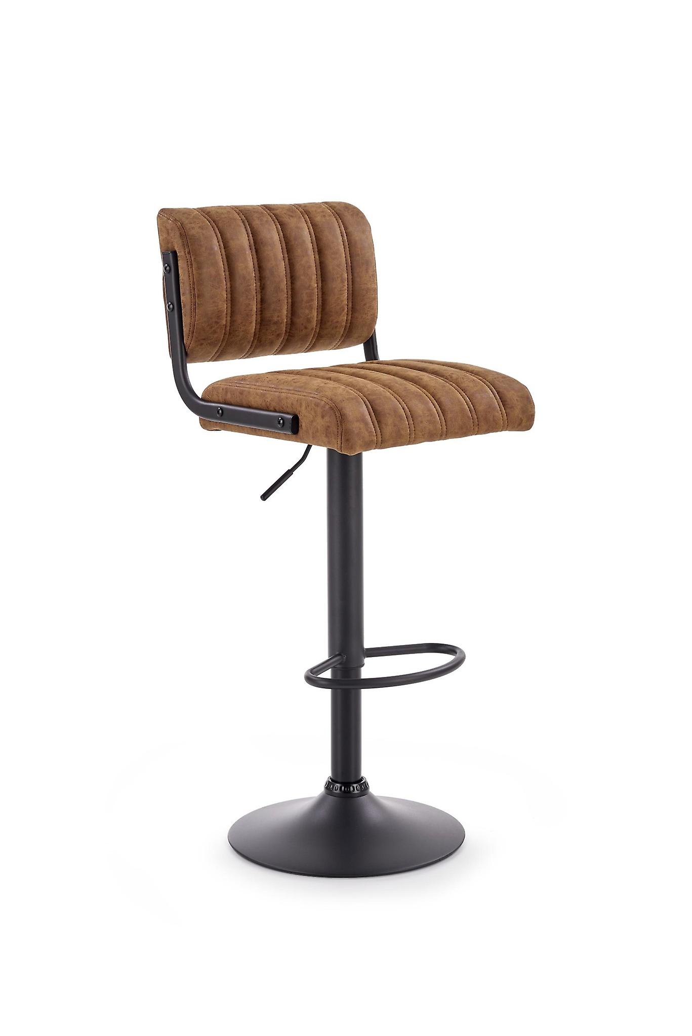 Bar stool - fabric - 39x89-109x46 cm - brown