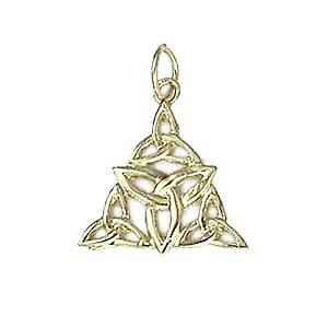 9ct Gold 17x16mm triple Celtic Trinity knot Pendant