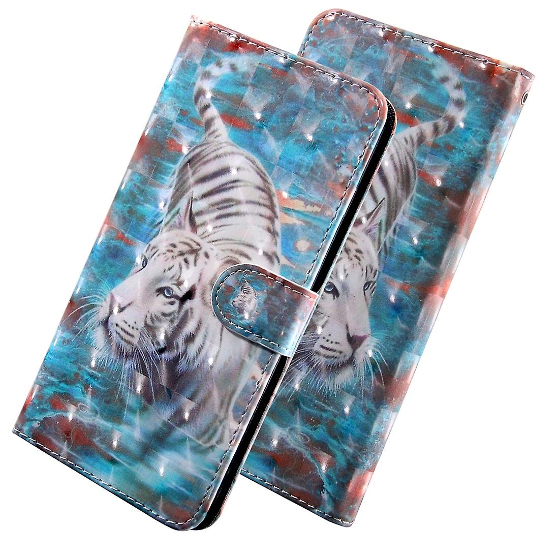 3D Coloured Drawing Pattern Leather Case for Galaxy A10E