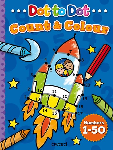 Dot To Dot Count And Colour 1 To 50 Paperback