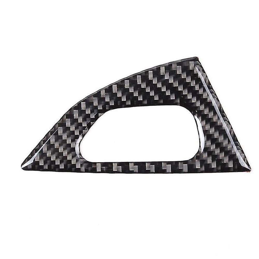 Car Soft Carbon Fiber Interior Copilot Door Lock Button Sticker