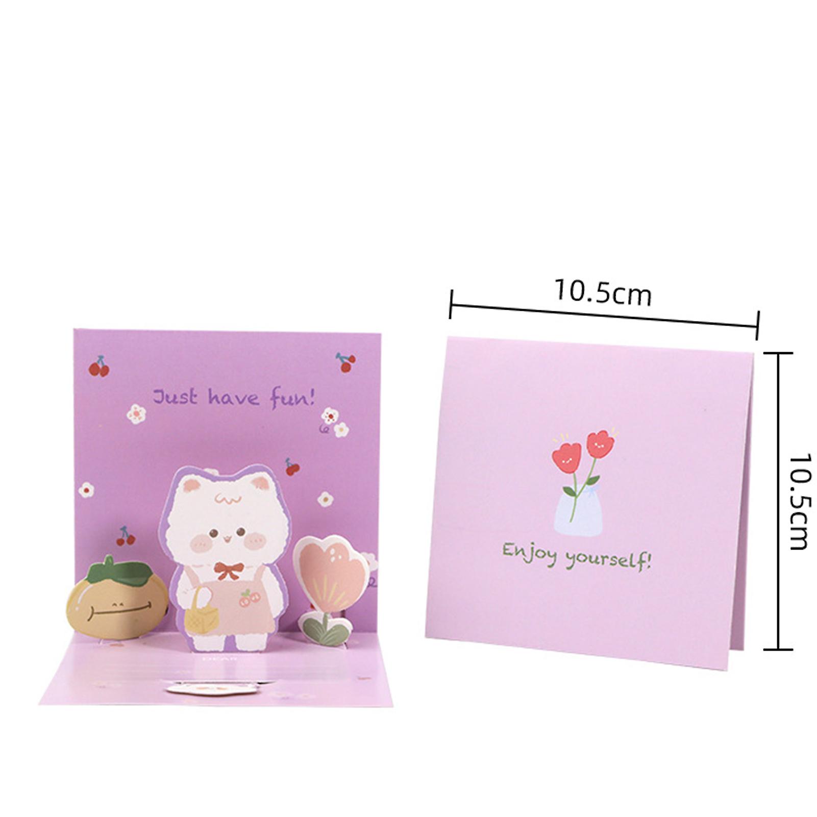Cute 3d Card Best Wishes Popup Greeting Card For Anniversary Birthday