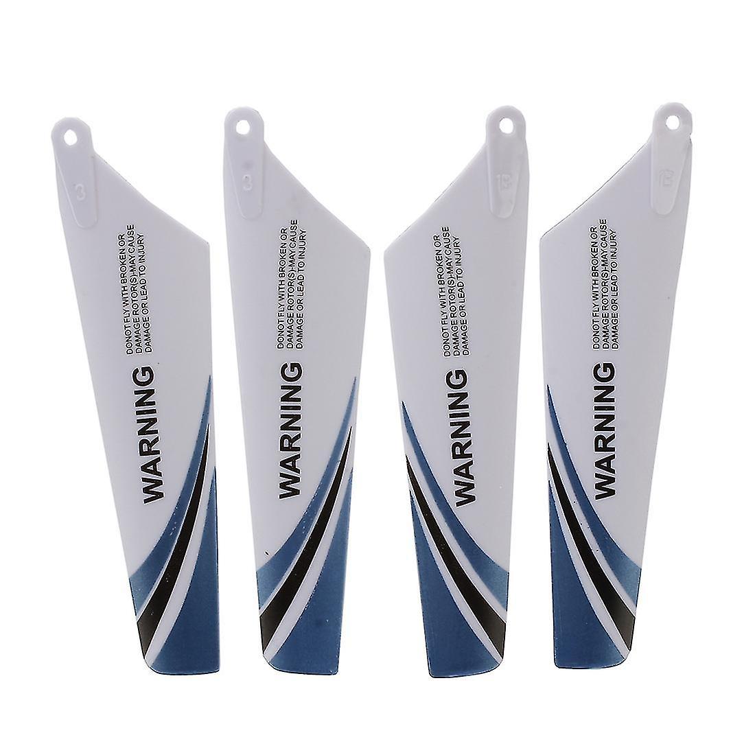 4pcs Spare Blades Compatible Helicopter Rotor Rc S107, Blue