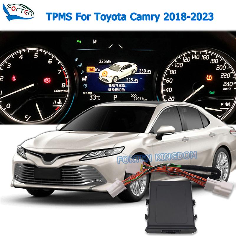 Tpms Tire Digital Lcd Display Security Alarm Tyre Pressure Monitor For Toyota Camry 2018 2019 2020 2021 2022 2023
