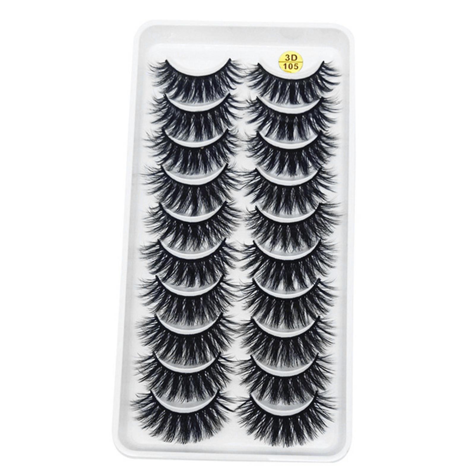 10 Pairs Makeup Curling False Eyelashes Well Bedded Lengthening Wisps Lashes For Cosplay Makeup Diy Supply