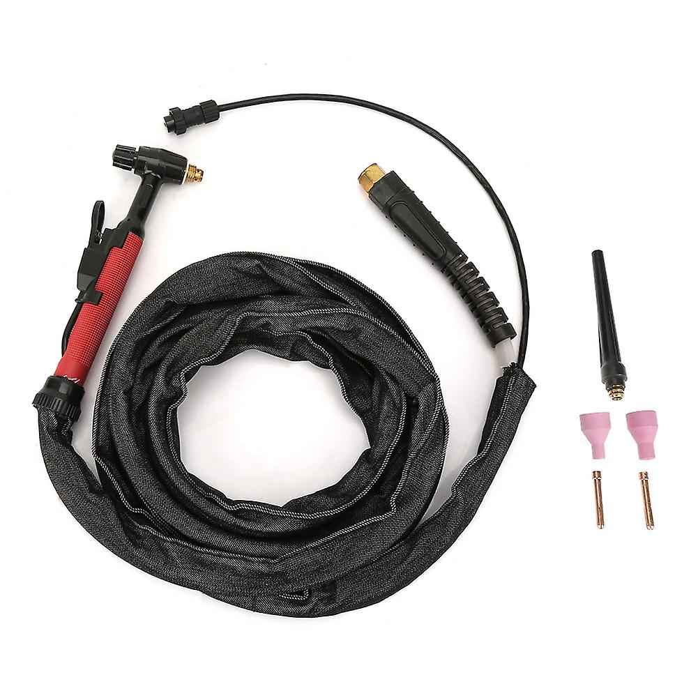 QQ150 Tig Welding Torch, Air Cooled Welder Torch Kit M16*1.5mm Connector with 3.7m/12ft Cable Shield Cup+Electrode, for QQ150 Welding Machine 7V374