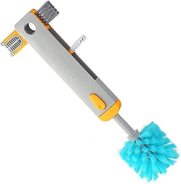 Gray, 4-in-1 Bottle Track Cleaning Brush Slits for