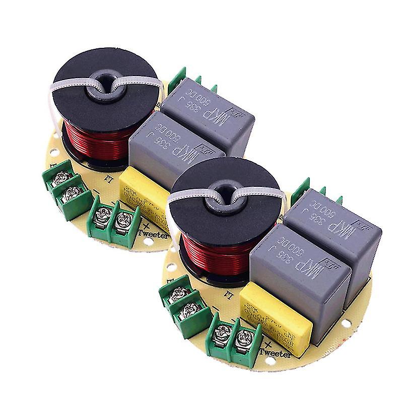 2pcs 2-way 100w DIY Speaker Filter Circuit Treble Bass Frequency Divider 2-unit Home Theater Hifi Stereo Audio Crossover Filters