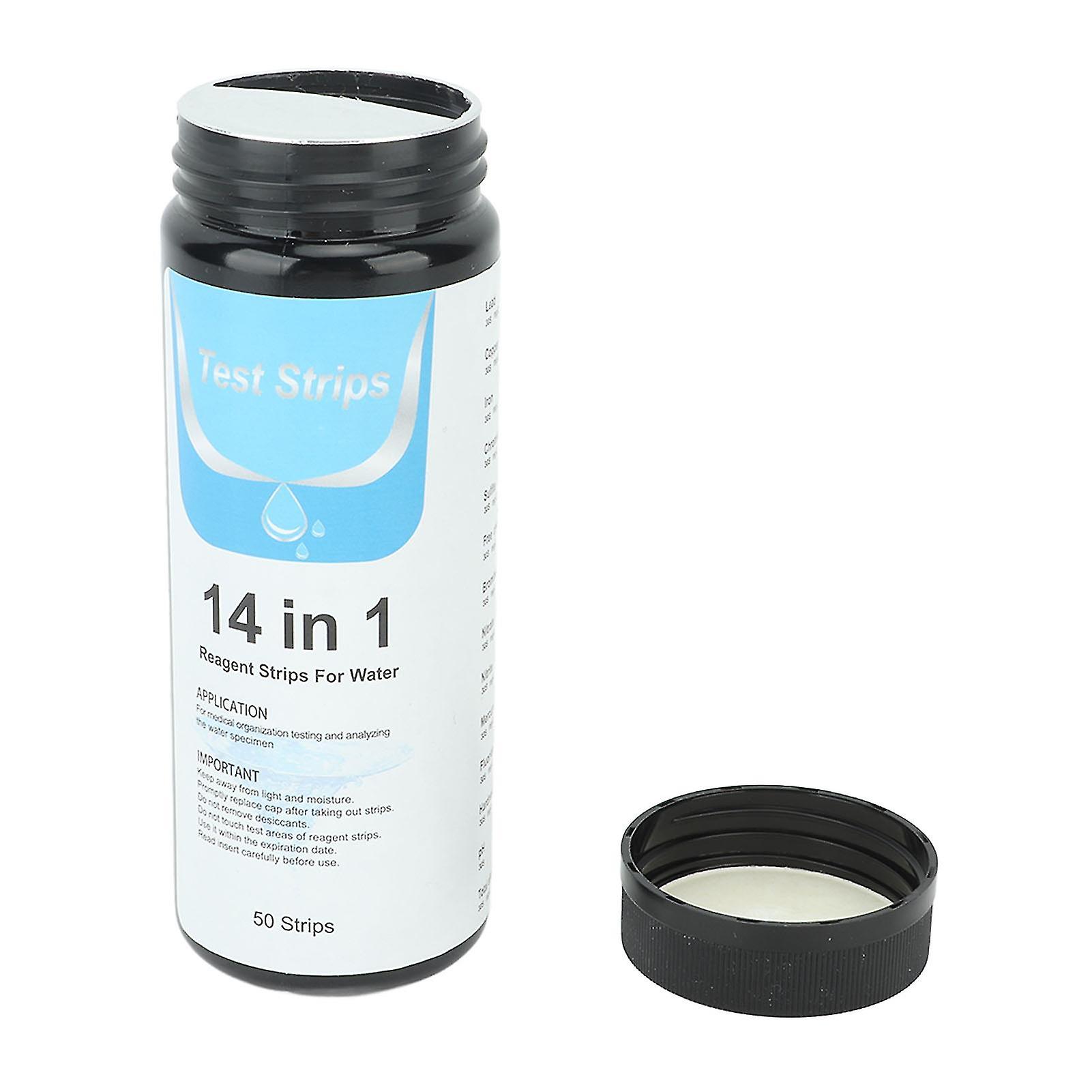 50 Strips 14-in-1 Water Test Strips PH Meter for Pool & Drinking