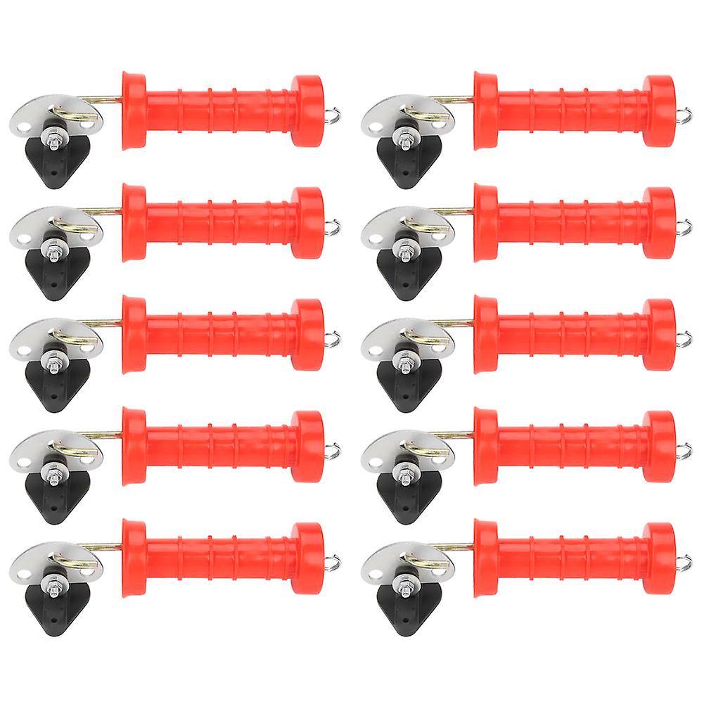 10pcs Insulated Spring Gate Handles With 10 Pcs Insulators For Electric Fence