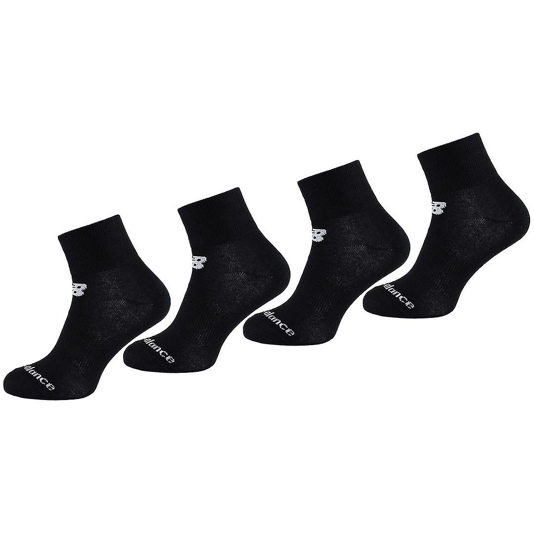 New Balance 4-Pack Logo Long Mens Black Socks LASU6334 BK