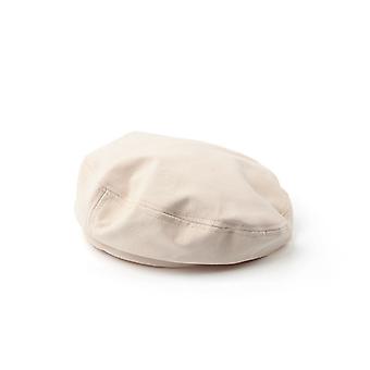 Beige retrohattu naisille ja tytöille - muodikas tyylikäs puhdasvärinen hattu ulkoiluun, treffailuun ja ostoksille