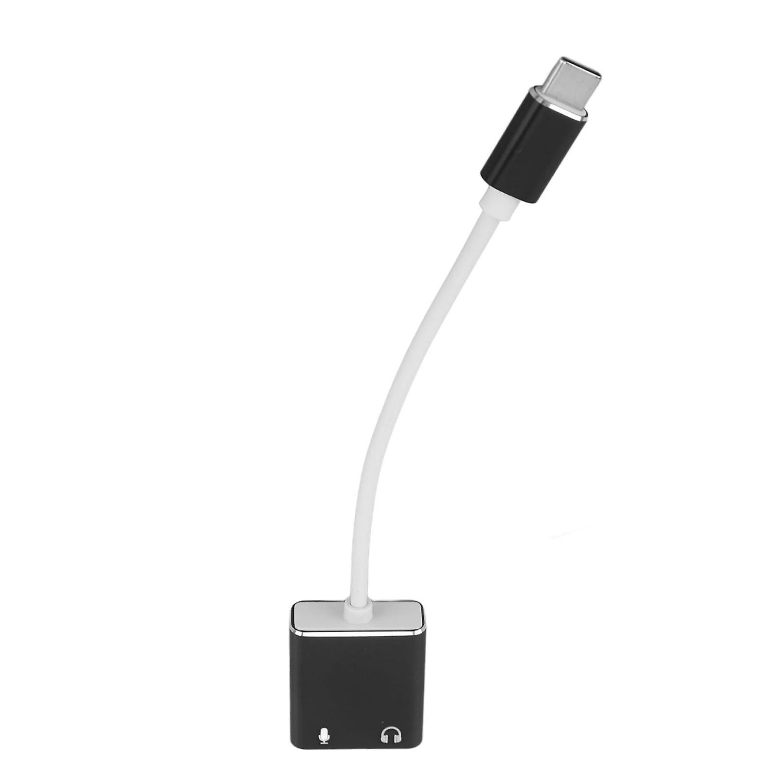 USB C Microphone Adapter Type C Sound Card 7.1 Channel USB External Sound Card Type C to 3.5mm Headphone Jack Adapter 