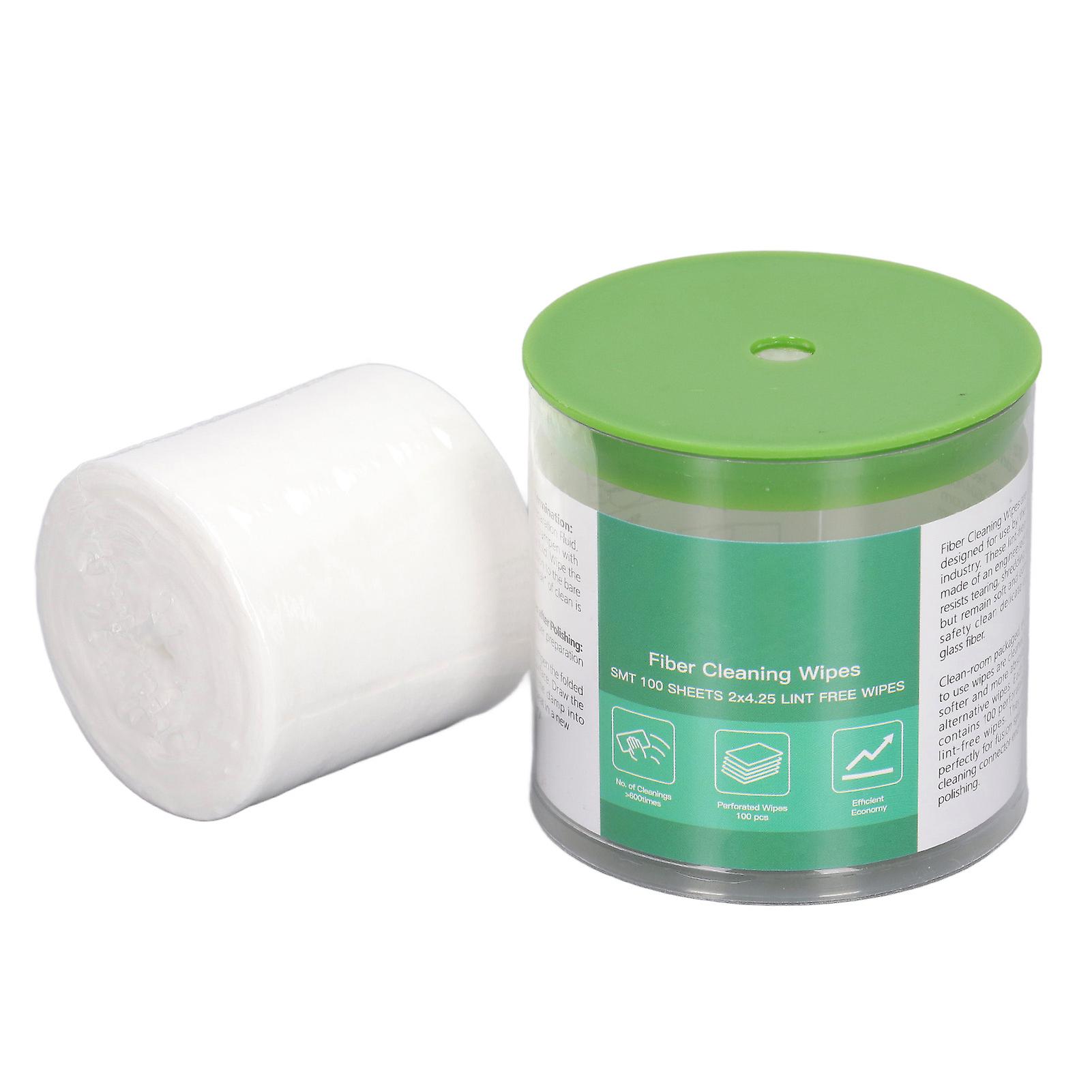 100 Sheets Fiber Optic Cleaning Wipes Dust Free Dry Wet Dual Use Cleaner Tool for Precision Instruments and Optical Devices