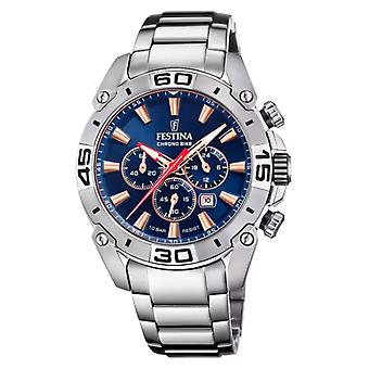 Festina Chronobike Men's Analog Quartz Watch with Stainless Steel Bracelet F20543/4