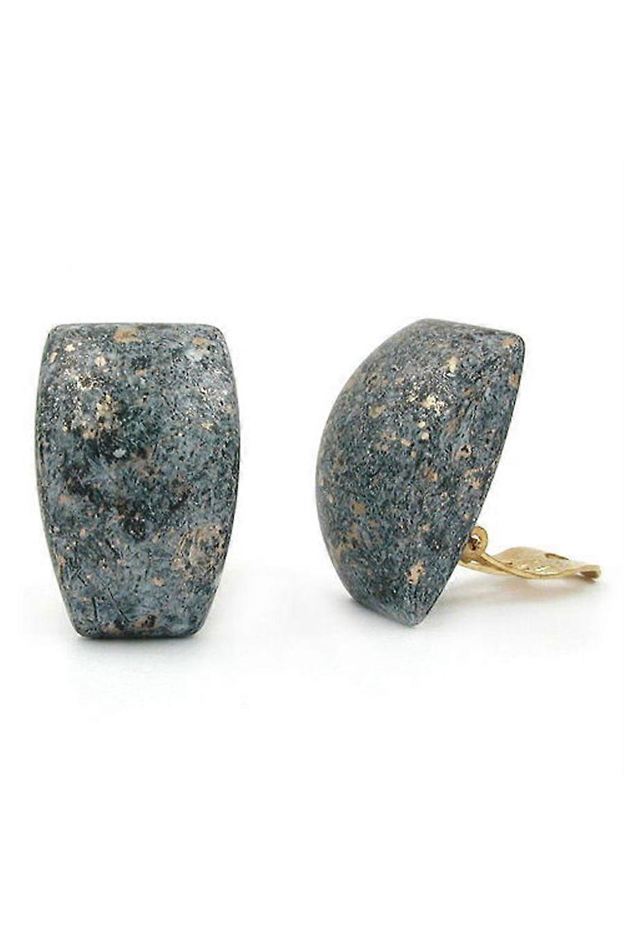 Earring Clip-on Trapezium Grey Matte - Gl05437