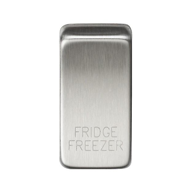 Knightsbridge Switch cover "marked FRIDGE/FREEZER" - brushed chrome - GDFRIDBC
