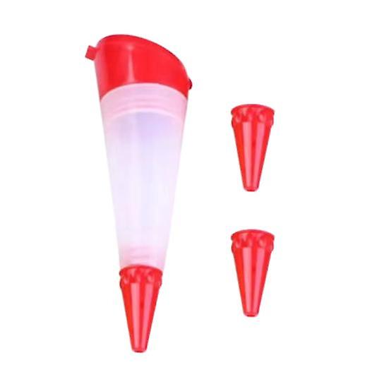Chocolate Decorating Pen 3 Heads Cake Writing Tool for Cupcakes Pastries DIY Cake Decoration Kit with Plunger Easy to Use Kitchen Accessory