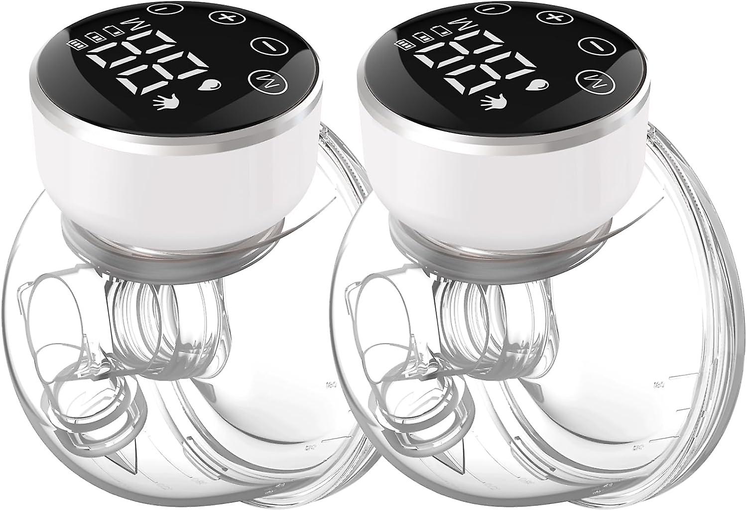 Wearable Breast Pump Hands Free of Longer Battery Life & LED Display, Portable Electric Breast Pump with 3 Modes & 9 Levels & Low Noise, 24 mm Flang